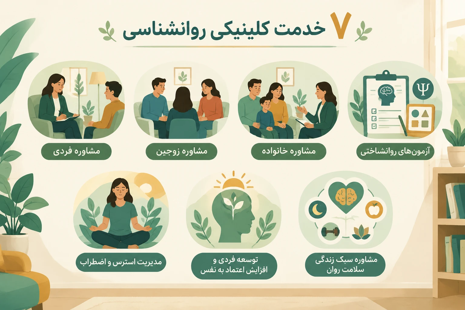 مشاوره و درمان تخصصی روانشناسی؛ ۷ خدمت برای شروع مسیر بهبود